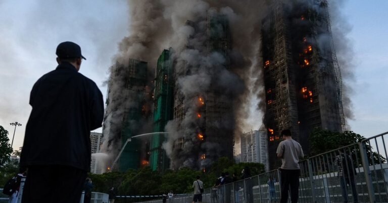 “Devastating Fire Engulfs Hong Kong Residential Complex”